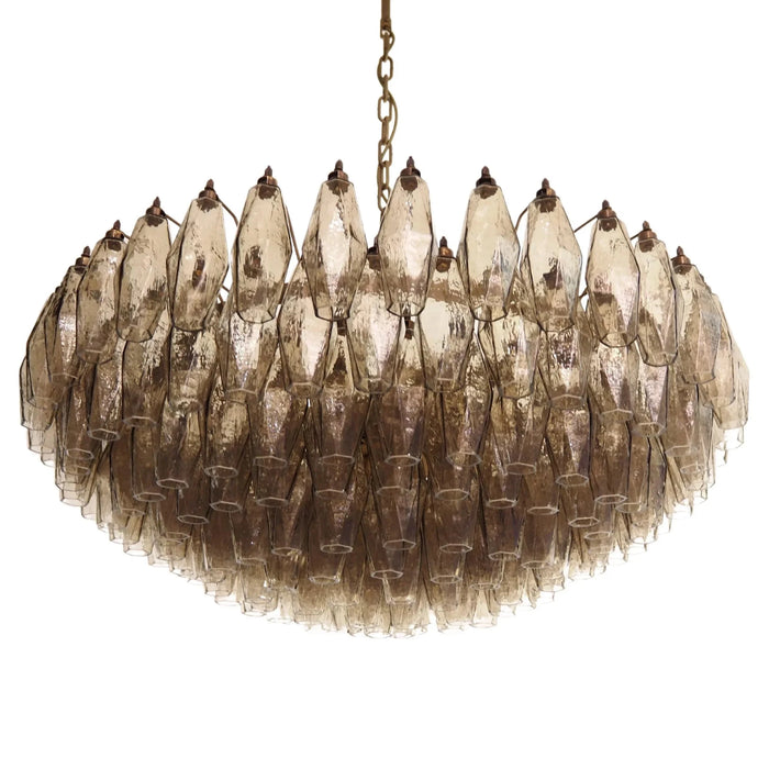 Murano Faceted Smoked Glass Chandelier-DWHOME