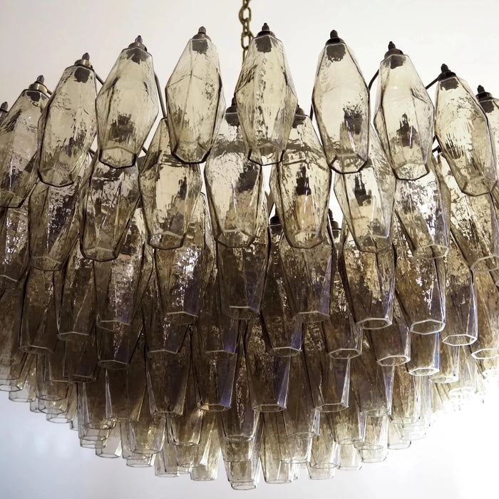 Murano Faceted Smoked Glass Chandelier-DWHOME