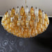 Murano Faceted Transparent Amber Glass Chandelier-DWHOME