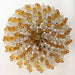 Murano Faceted Transparent Amber Glass Chandelier-DWHOME