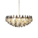 Murano Faceted Transparent Smoked Glass Chandelier-DWHOME