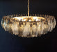 Murano Faceted Transparent Smoked Glass Chandelier-DWHOME