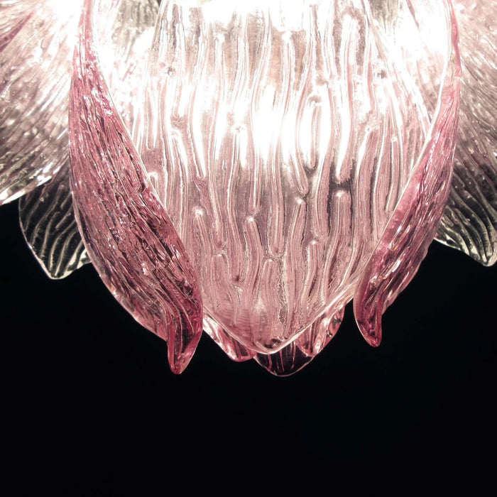 Vintage Murano Transparent Amethyst Glass Chandelier-DWHOME