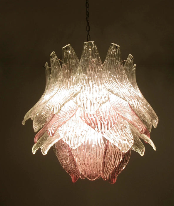 Vintage Murano Transparent Amethyst Glass Chandelier-DWHOME