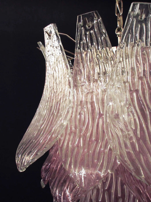 Vintage Murano Transparent Amethyst Glass Chandelier-DWHOME