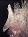 Vintage Murano Transparent Amethyst Glass Chandelier-DWHOME
