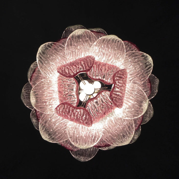 Vintage Murano Transparent Amethyst Glass Chandelier-DWHOME