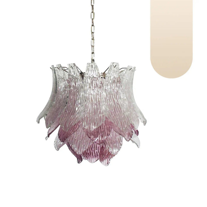 Vintage Murano Transparent Amethyst Glass Chandelier-DWHOME