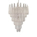 Vintage Transparent Murano Glass Petals Drop Chandelier-DWHOME