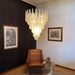 Vintage Transparent Murano Glass Petals Drop Chandelier-DWHOME