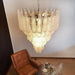 Vintage Transparent Murano Glass Petals Drop Chandelier-DWHOME