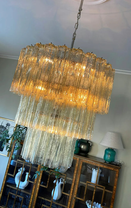 Murano Honey Glass Tube Chandelier-DWHOME