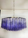 Murano Large Amethyst Glass Tube Chandelier-DWHOME