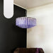 Murano Large Amethyst Glass Tube Chandelier-DWHOME
