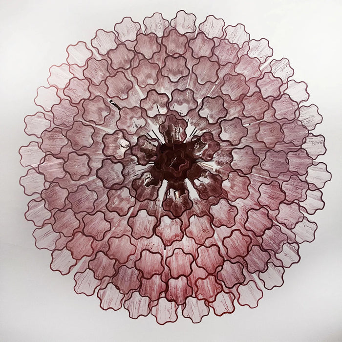 Murano Large Pink Glass Tube Chandelier-DWHOME