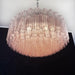 Murano Large Pink Glass Tube Chandelier-DWHOME