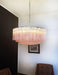 Murano Large Pink Glass Tube Chandelier-DWHOME