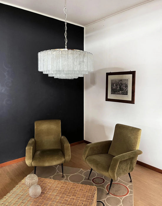Murano Large Transparent Glass Tube Chandelier-DWHOME