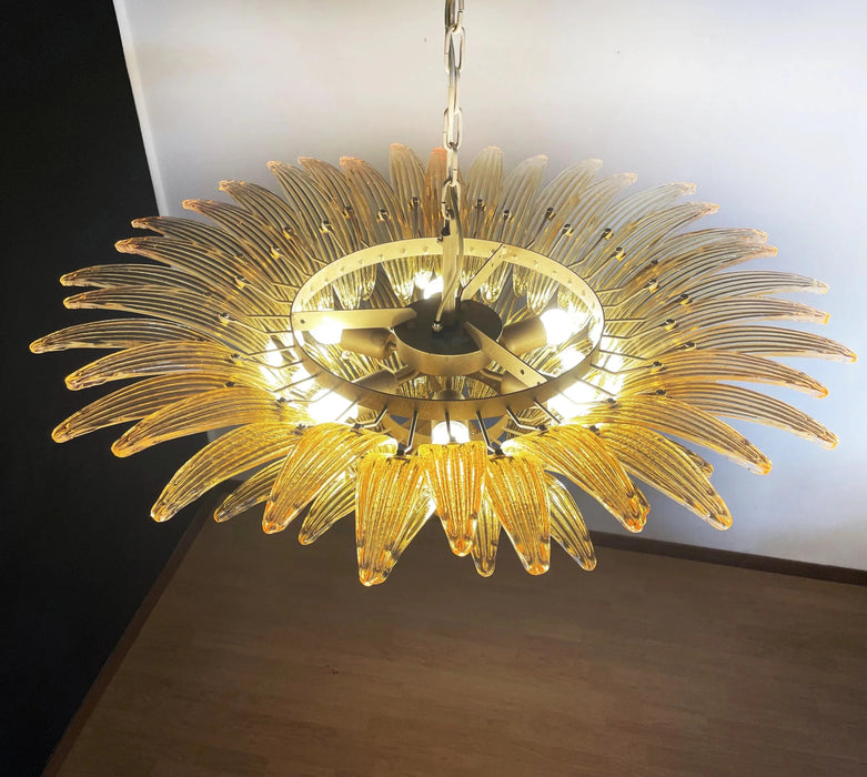 Murano Palmette Amber Chandelier-DWHOME