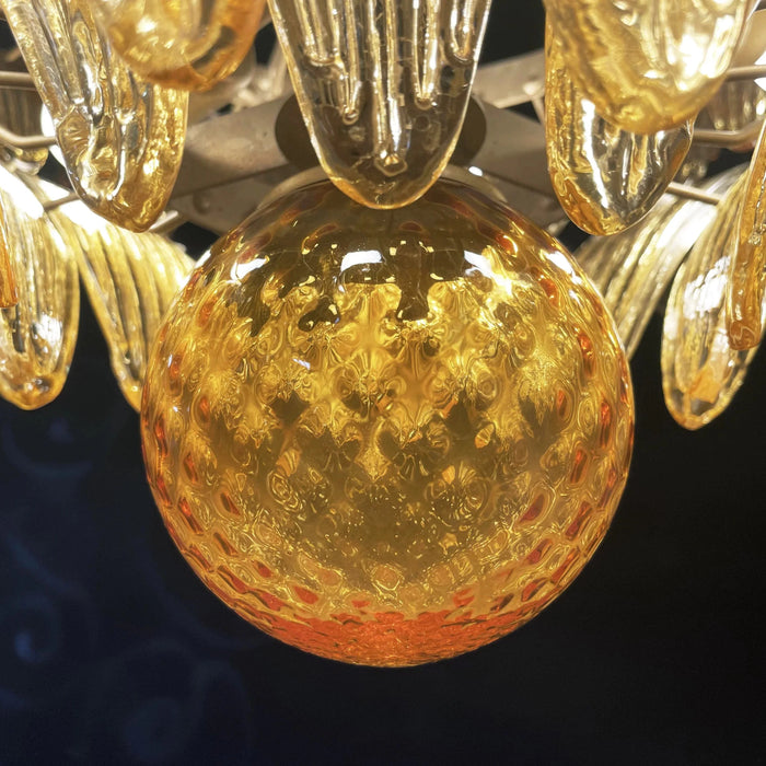 Murano Palmette Amber Chandelier-DWHOME