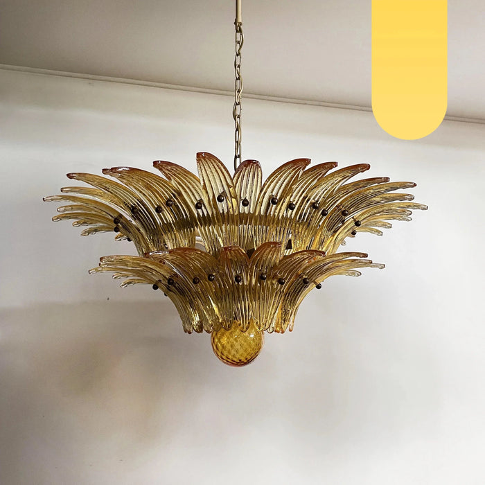 Murano Palmette Amber Chandelier-DWHOME
