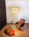 Murano Palmette Amber Trasparent Chandelier-DWHOME