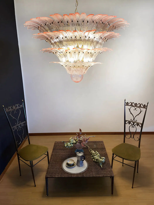 Murano Palmette Pink Chandelier-DWHOME