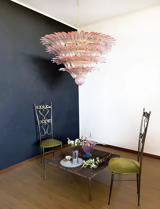 Murano Palmette Pink Chandelier-DWHOME