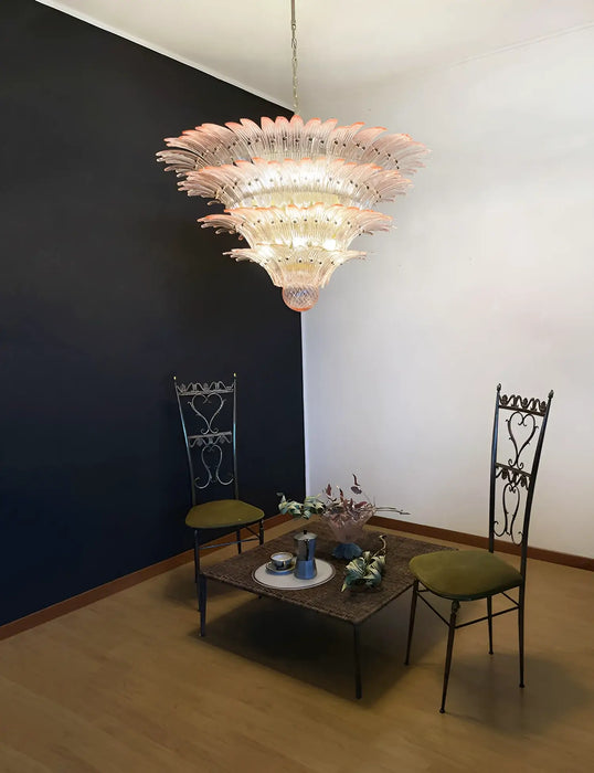 Murano Palmette Pink Chandelier-DWHOME