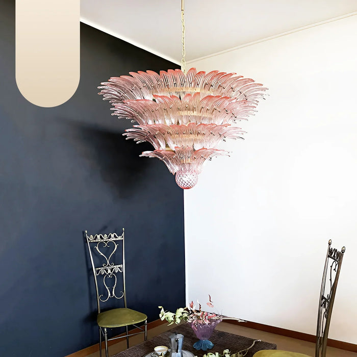Murano Palmette Pink Chandelier-DWHOME