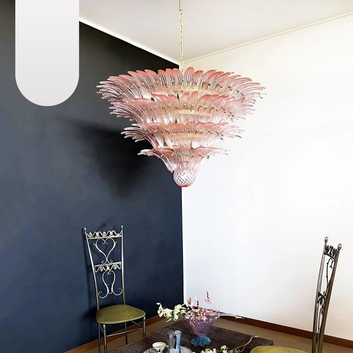 Murano Palmette Pink Chandelier-DWHOME