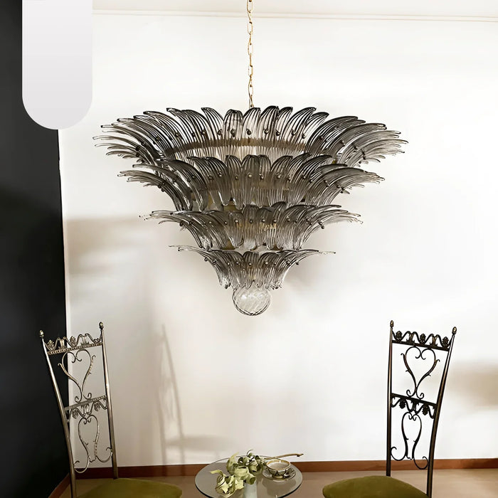 Murano Palmette Smoked Chandelier-DWHOME
