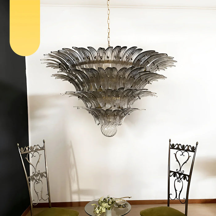 Murano Palmette Smoked Chandelier-DWHOME
