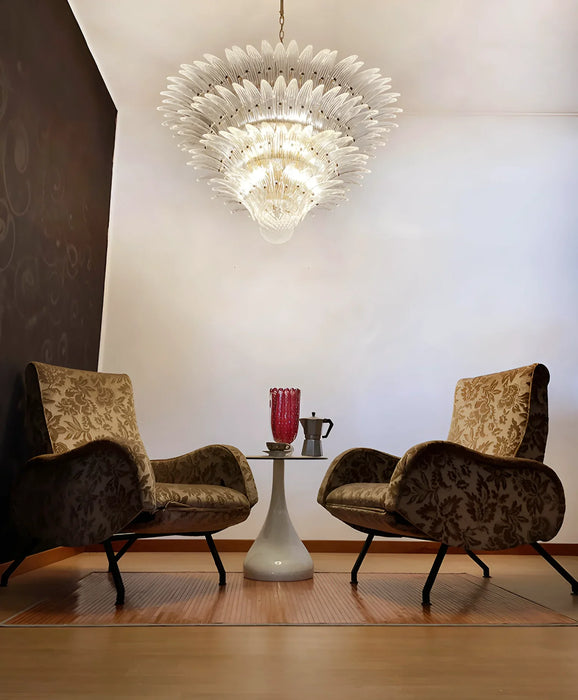 Murano Palmette Transparent Chandelier-DWHOME