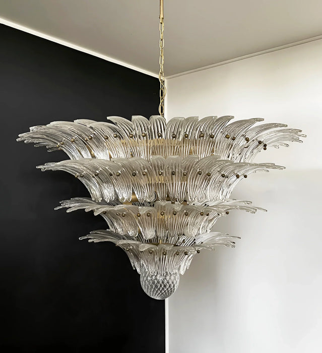 Murano Palmette Transparent Chandelier-DWHOME