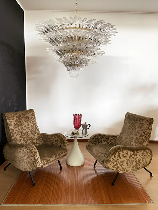 Murano Palmette Transparent Chandelier-DWHOME