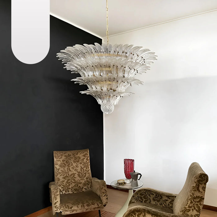 Murano Palmette Transparent Chandelier-DWHOME