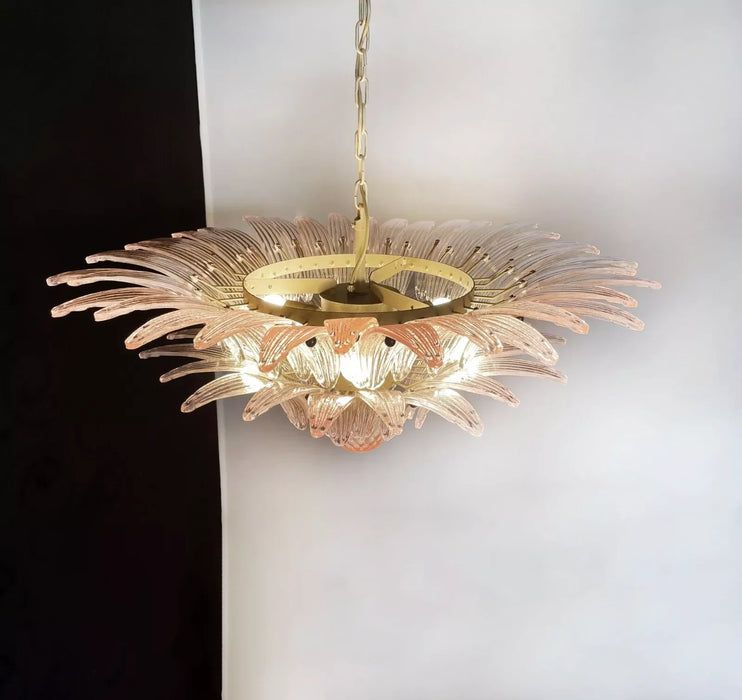 Murano Palmette Pink Chandelier-DWHOME
