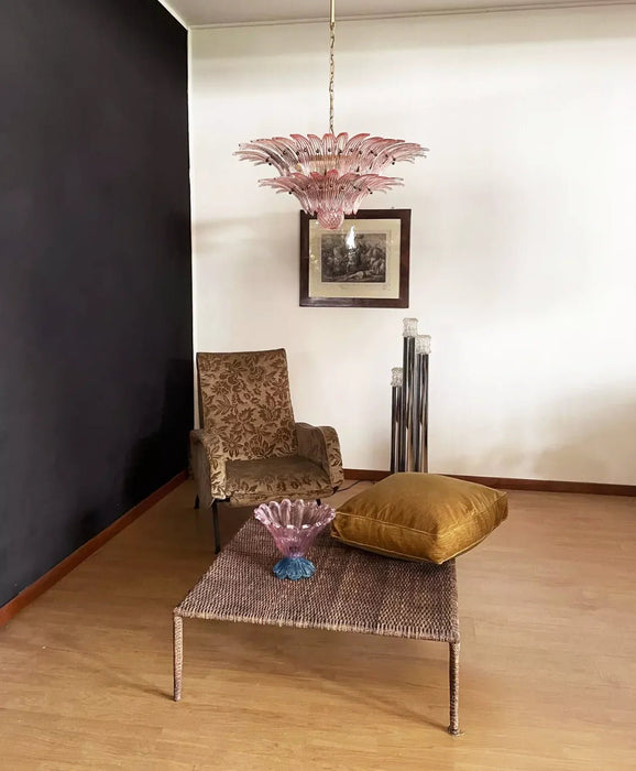 Murano Palmette Pink Chandelier-DWHOME