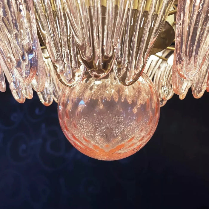 Murano Palmette Pink Chandelier-DWHOME