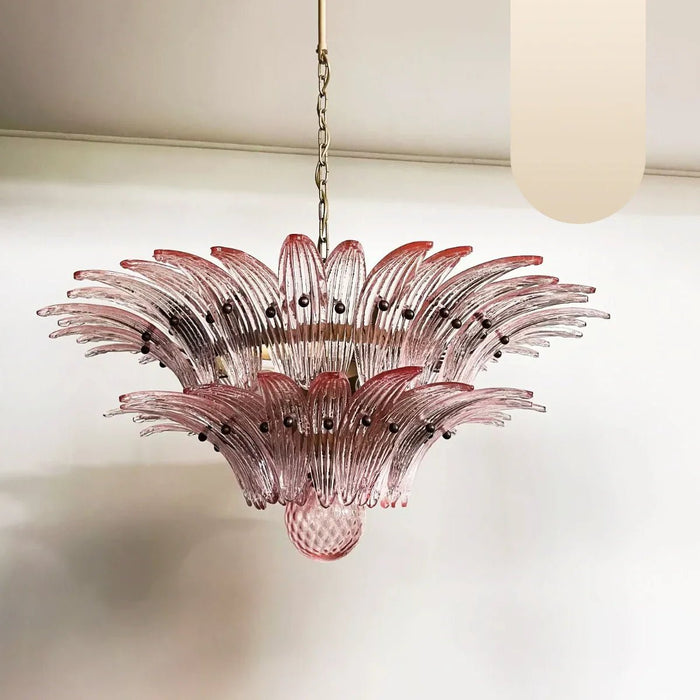 Murano Palmette Pink Chandelier-DWHOME