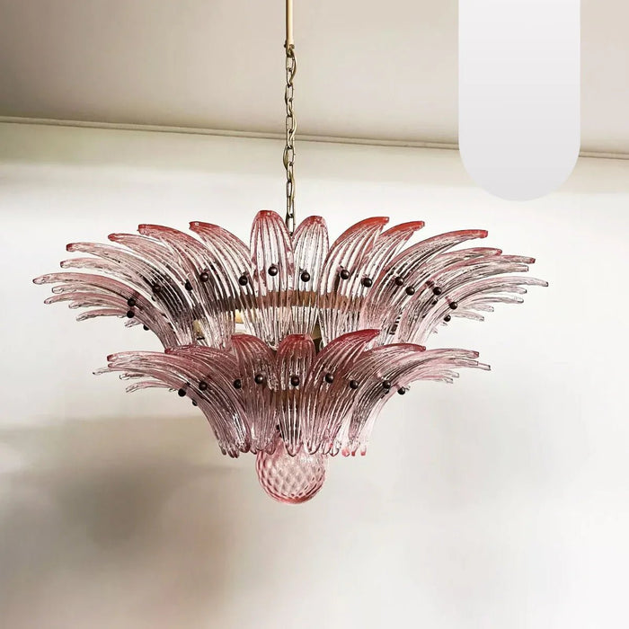 Murano Palmette Pink Chandelier-DWHOME