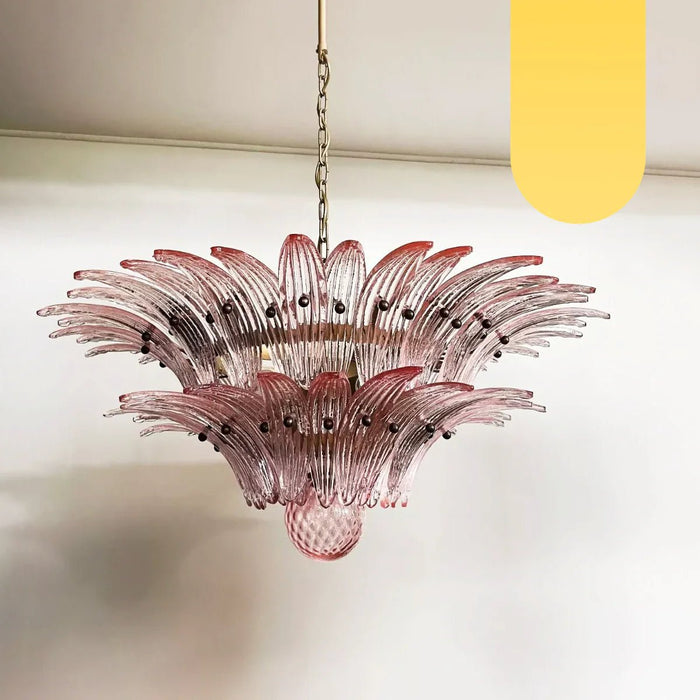 Murano Palmette Pink Chandelier-DWHOME