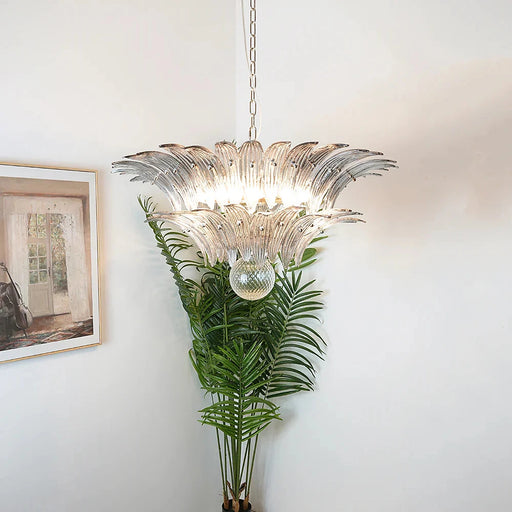 Murano Palmette Smoked Chandelier-DWHOME