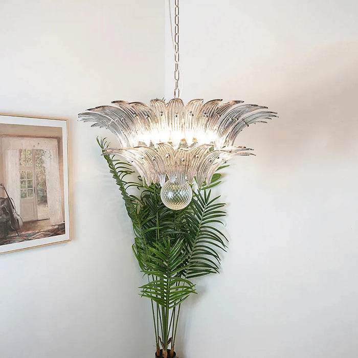 Murano Palmette Smoked Chandelier-DWHOME