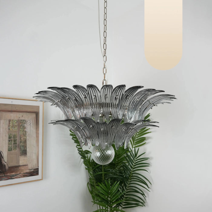 Murano Palmette Smoked Chandelier-DWHOME