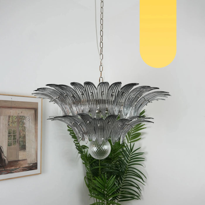 Murano Palmette Smoked Chandelier-DWHOME