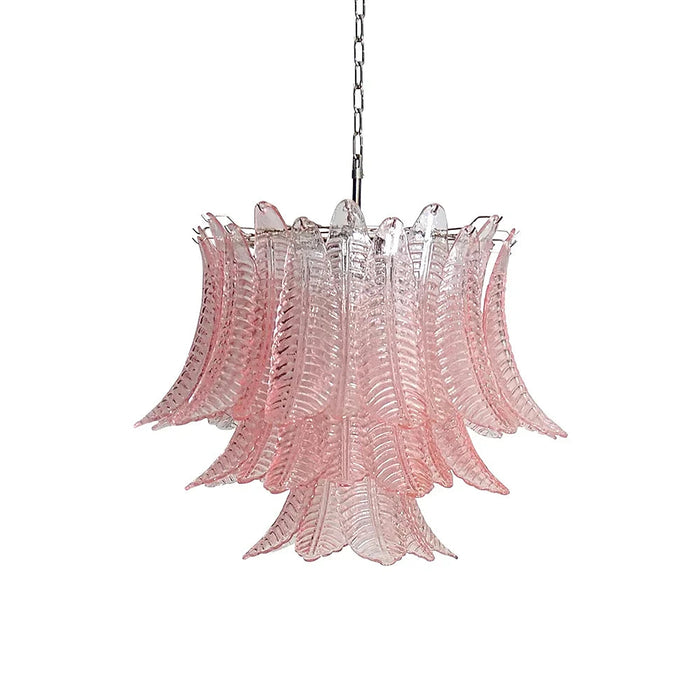 Murano Pink Ferns Glass Chandelier-DWHOME