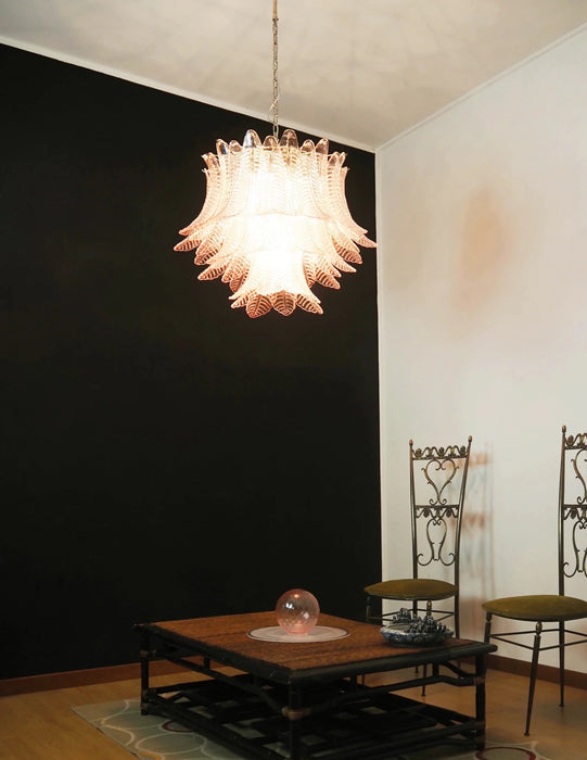 Murano Pink Ferns Glass Chandelier-DWHOME