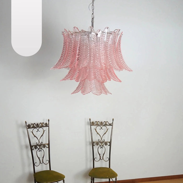 Murano Pink Ferns Glass Chandelier-DWHOME